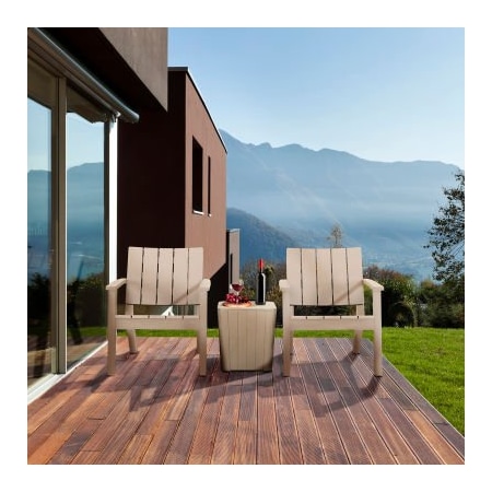 Rta Products Llc DUKAP Enzo 3 Piece Outdoor Patio Seating Set, Gray O-DK-019-GRE